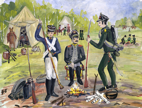 Но тих был наш бивак открытый…