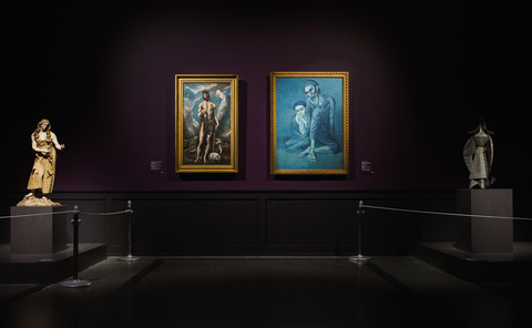 Пабло Пикассо. Старый еврей с мальчиком (Слепой нищий с мальчиком). 1903