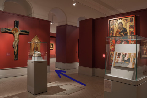 Now enter a small section behind screens on your left