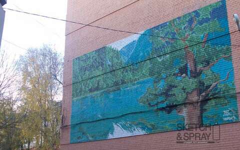 Пейзаж на доме