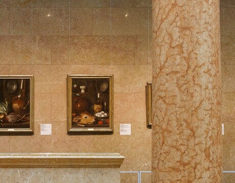 Карло Маджини. Натюрморт с головой теленка, помидорами и ножом