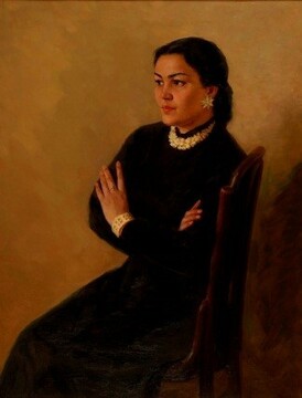 Анна Мартова. Портрет Хадиши Букеевой. 1957. Холст, масло.