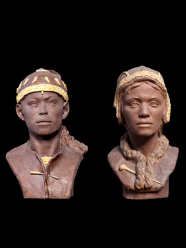 Бюсты детей из парного погребения