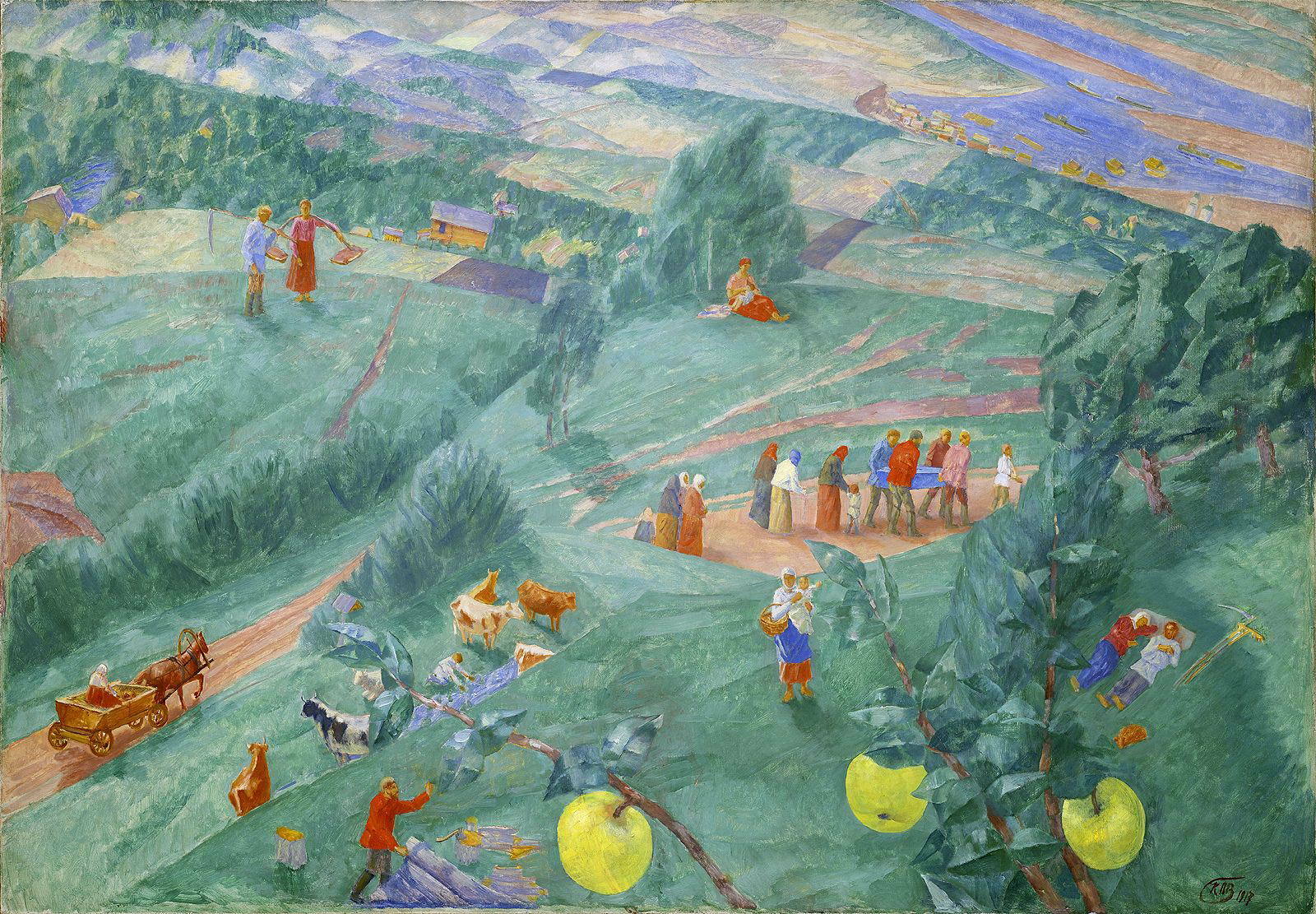 Полдень. Кузьма Петров-Водкин. 1917