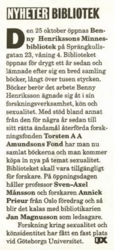 Benny Henrikssons minnesbibliotek