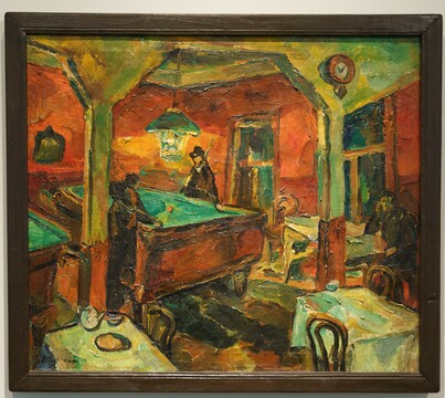 Василий Рождественский. Игра в бильярд. 1900-е (1909)