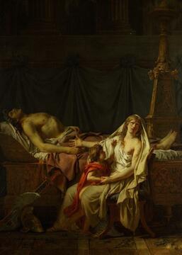 Jacques-Louis David . Andromache Mourning Hector